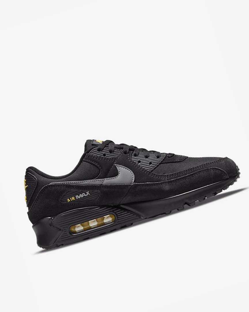 Nike Air Max 90 Fritidssko Herre Svarte Gul Metal Grå | NO5299