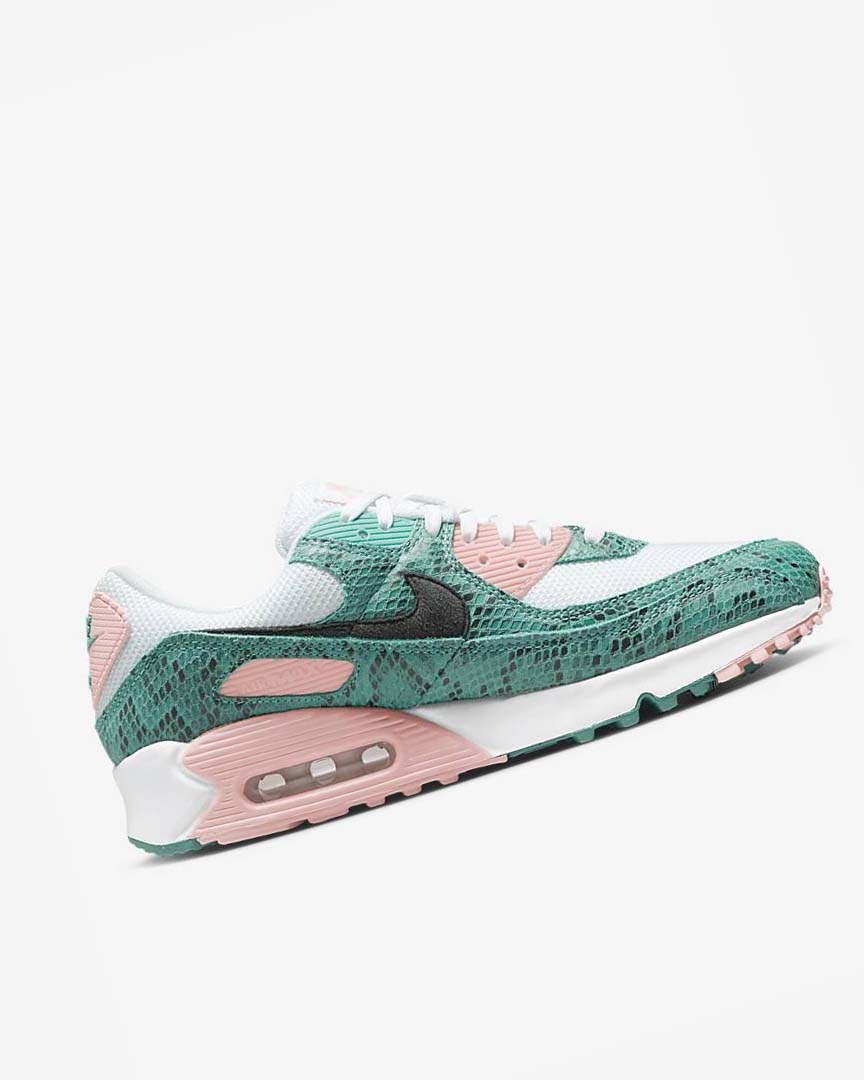 Nike Air Max 90 Fritidssko Herre Turkis Hvite Korall Svarte | NO5262