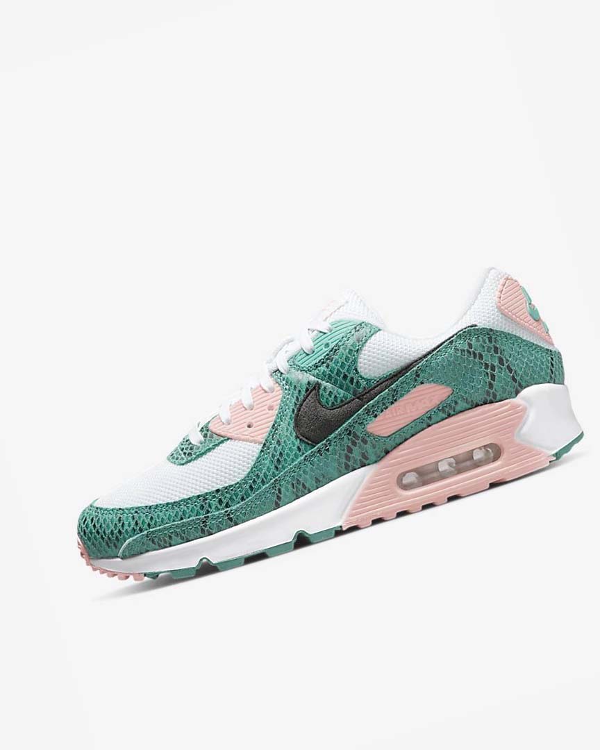 Nike Air Max 90 Fritidssko Herre Turkis Hvite Korall Svarte | NO5262