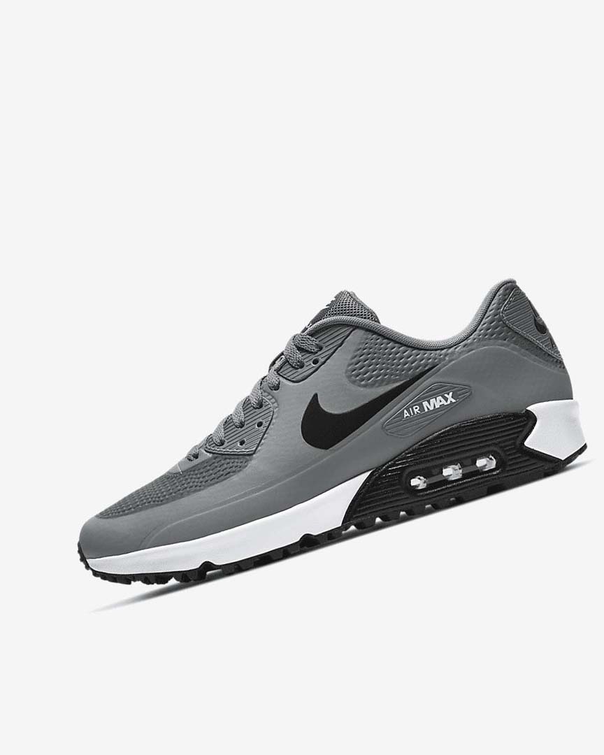 Nike Air Max 90 G Golfsko Dame Grå Hvite Svarte | NO4607