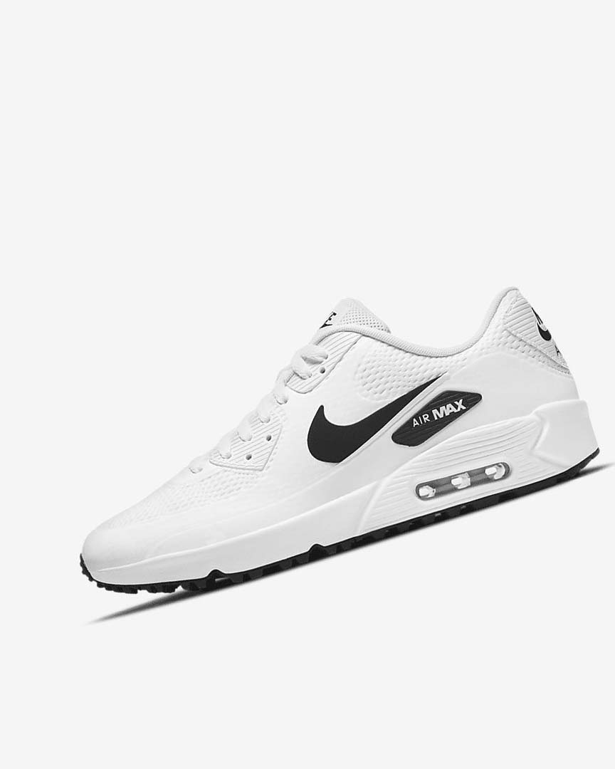 Nike Air Max 90 G Golfsko Dame Hvite Svarte | NO5395