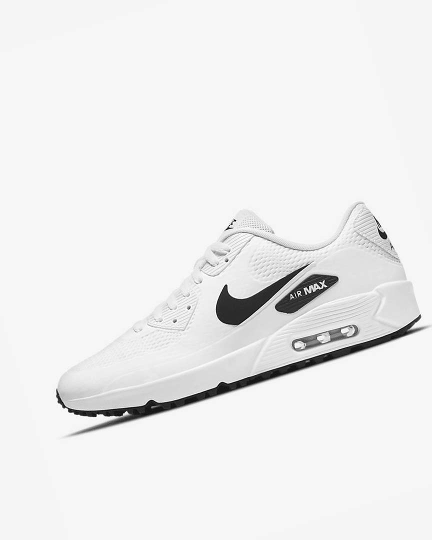 Nike Air Max 90 G Golfsko Herre Hvite Svarte | NO3026