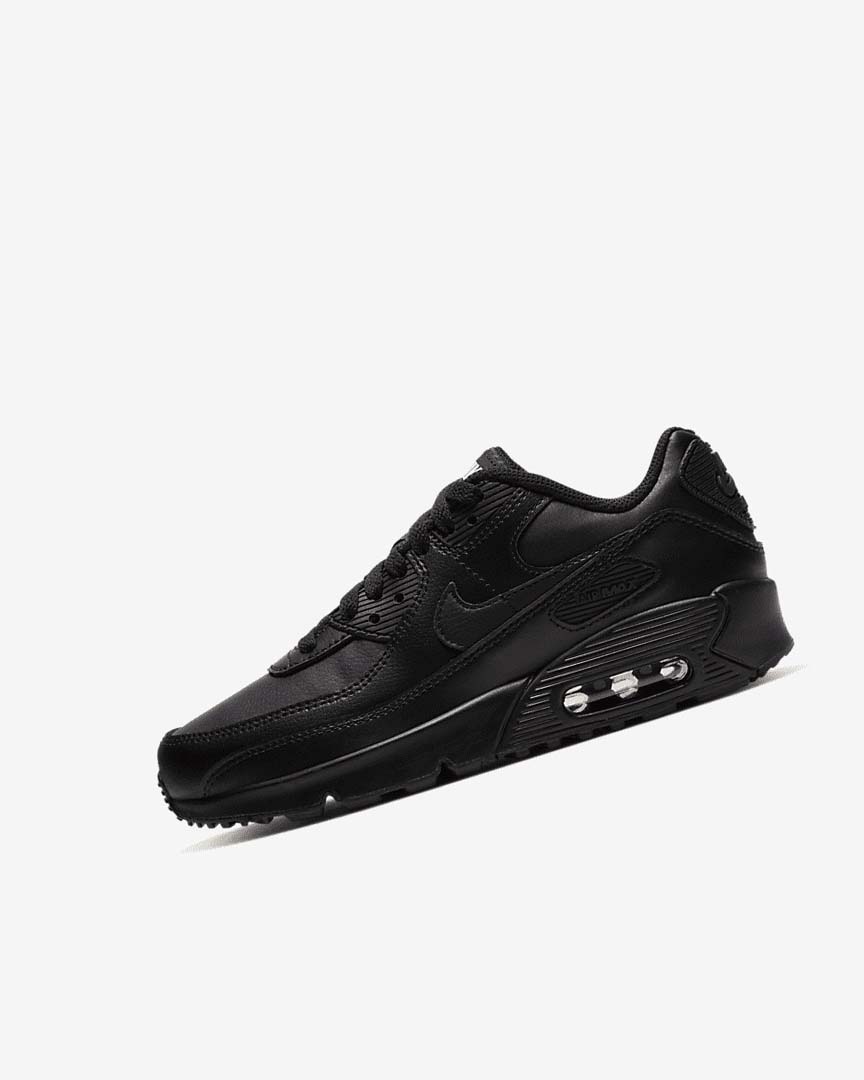 Nike Air Max 90 LTR Fritidssko Gutt Svarte Svarte Hvite Svarte | NO2686