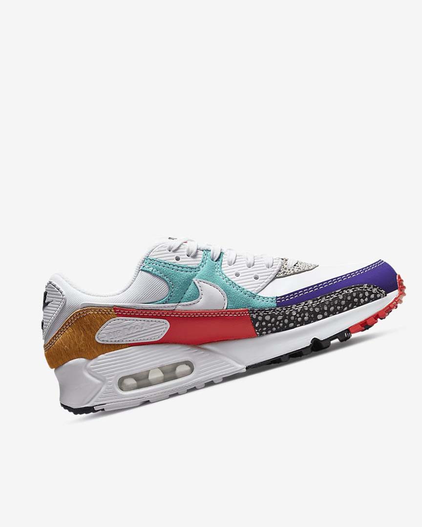 Nike Air Max 90 SE Fritidssko Dame Hvite Dyp Gul Rød Hvite | NO2440