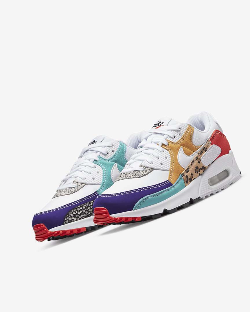 Nike Air Max 90 SE Fritidssko Dame Hvite Dyp Gul Rød Hvite | NO2440