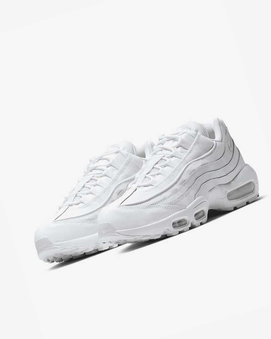 Nike Air Max 95 Essential Fritidssko Herre Hvite Grå Hvite | NO5227