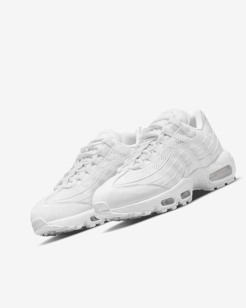 Nike Air Max 95 Fritidssko Dame Hvite Metal Sølv Hvite | NO4826