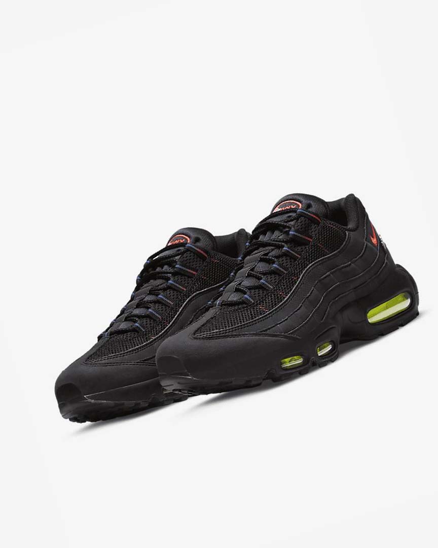 Nike Air Max 95 Fritidssko Herre Svarte Blå Lyse Rød | NO2505