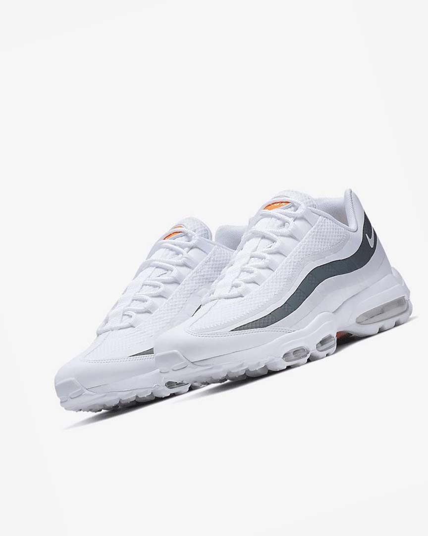 Nike Air Max 95 Ultra Fritidssko Herre Hvite Grå Oransje Hvite | NO4701