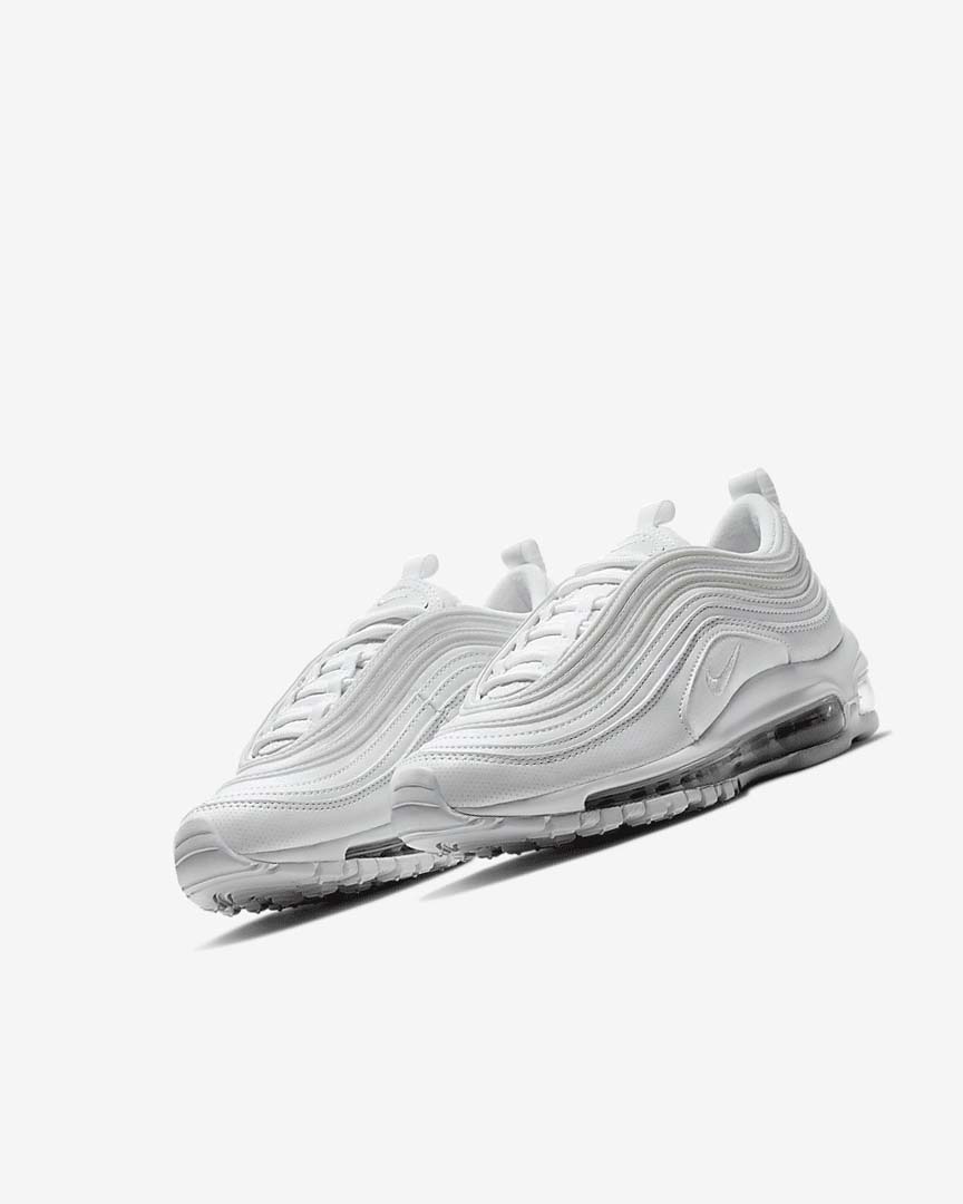 Nike Air Max 97 Fritidssko Gutt Hvite Metal Sølv Hvite | NO4860