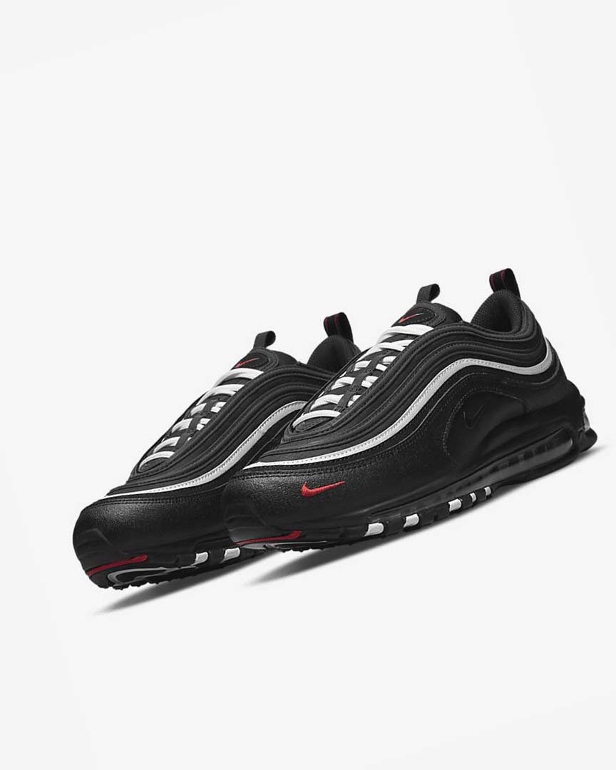 Nike Air Max 97 Fritidssko Herre Svarte Rød Hvite Svarte | NO2895