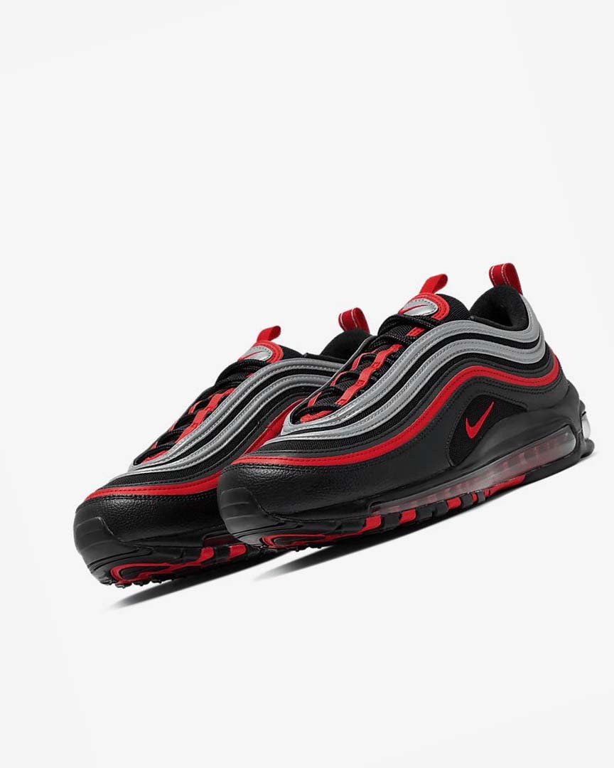 Nike Air Max 97 Fritidssko Herre Svarte Metal Sølv Rød | NO5060