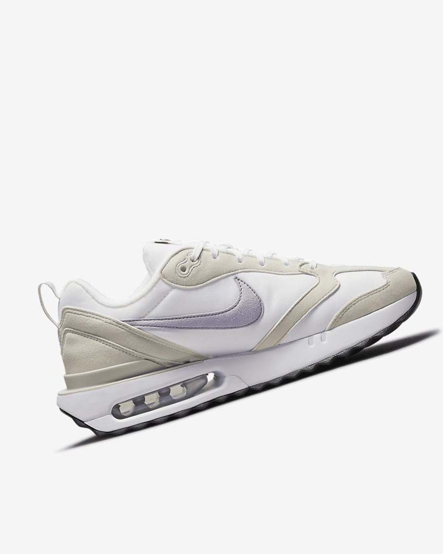 Nike Air Max Dawn Joggesko Dame Hvite Lyse Beige Svarte Lilla | NO5138