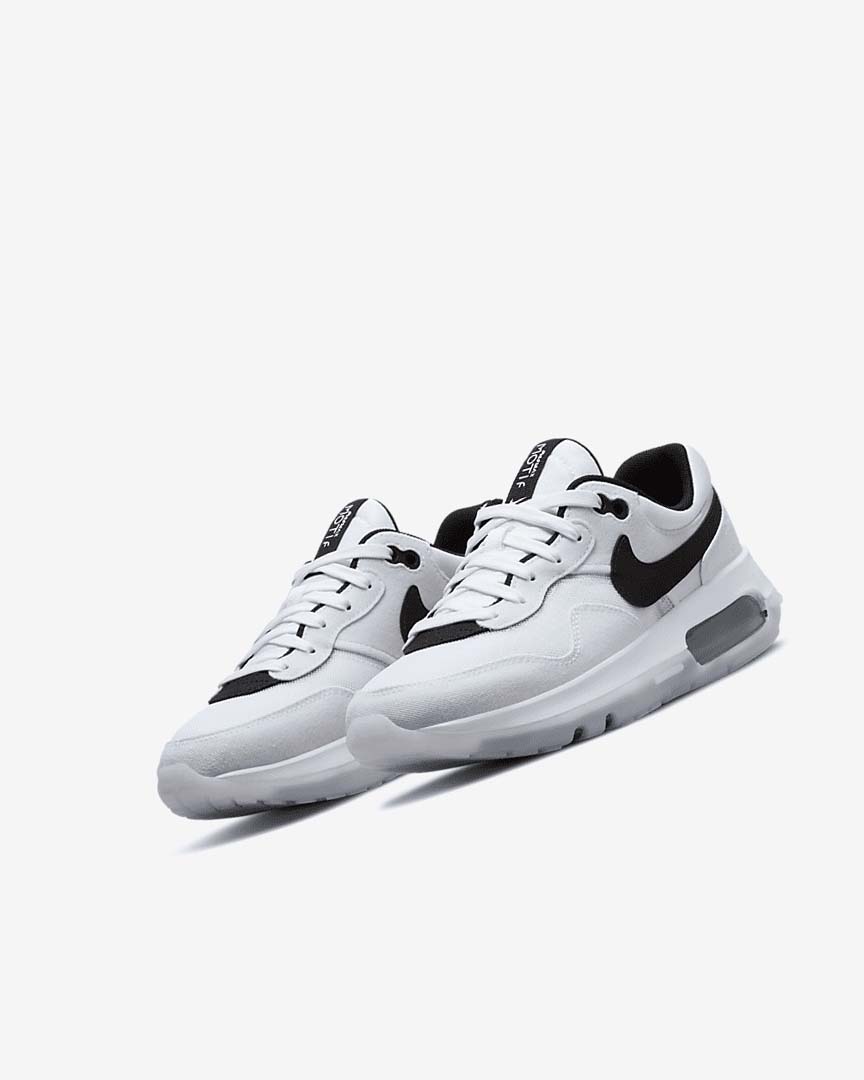 Nike Air Max Motif Sko Jente Hvite Hvite Svarte | NO2257