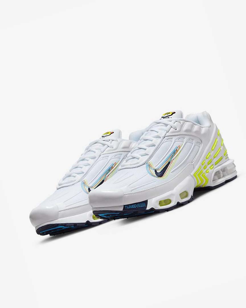 Nike Air Max Plus 3 Joggesko Herre Hvite Lyse Blå Blå | NO2307