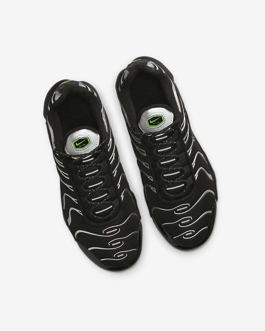 Nike Air Max Plus Joggesko Gutt Svarte Grønn Metal Sølv Svarte | NO5430