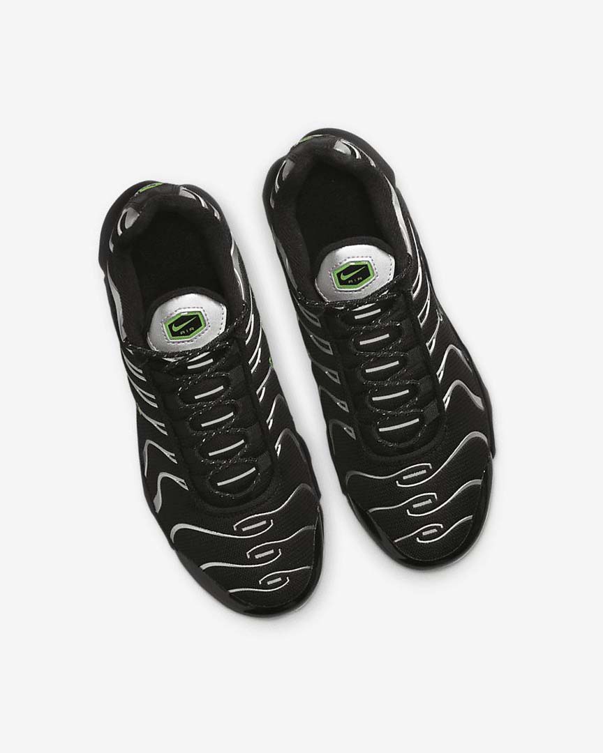 Nike Air Max Plus Joggesko Jente Svarte Grønn Metal Sølv Svarte | NO4656