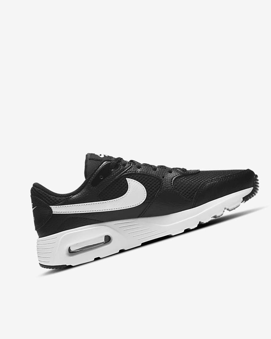 Nike Air Max SC Joggesko Dame Svarte Svarte Hvite | NO2478