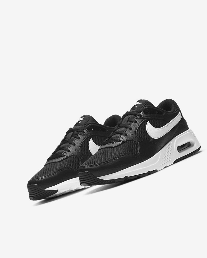 Nike Air Max SC Joggesko Dame Svarte Svarte Hvite | NO2478