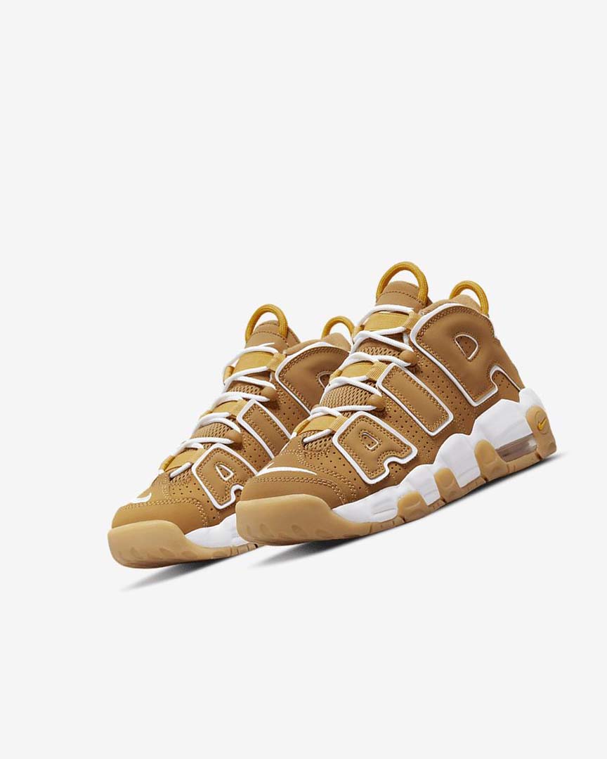 Nike Air More Uptempo Basketsko Gutt Brune Lyse Brune Hvite | NO3250