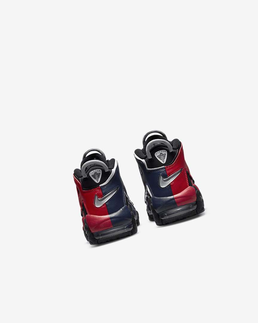 Nike Air More Uptempo Basketsko Gutt Svarte Marineblå Hvite Rød | NO2334