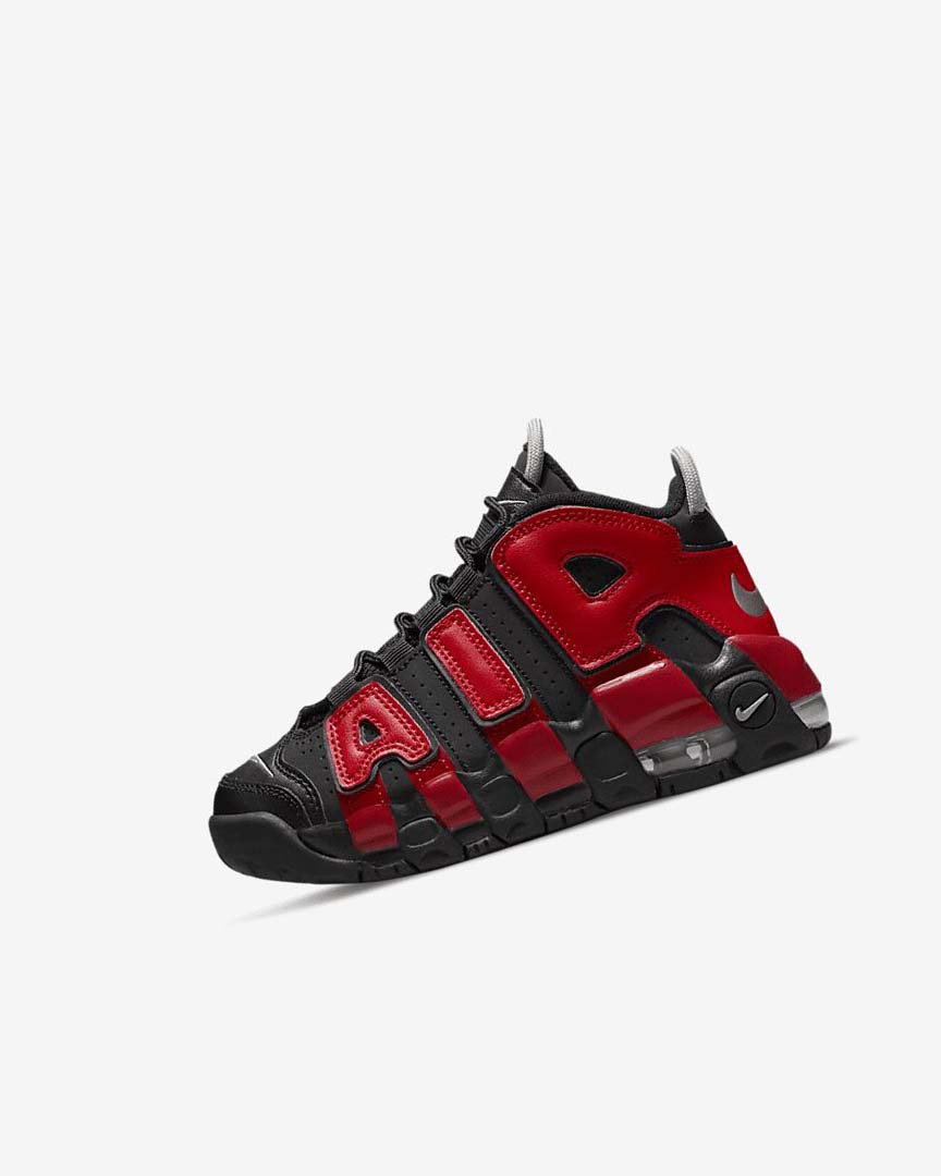 Nike Air More Uptempo Basketsko Gutt Svarte Marineblå Hvite Rød | NO5199