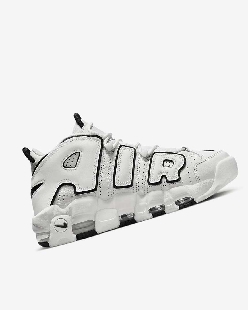 Nike Air More Uptempo Joggesko Dame Hvite Svarte | NO2575