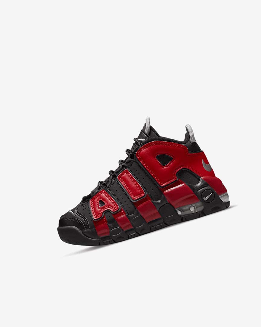 Nike Air More Uptempo Joggesko Jente Svarte Marineblå Hvite Rød | NO2724