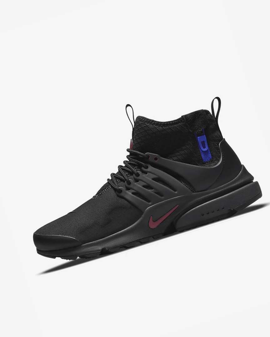 Nike Air Presto Mid Utility Fritidssko Herre Svarte Mørke Grå Blå Rød | NO4741