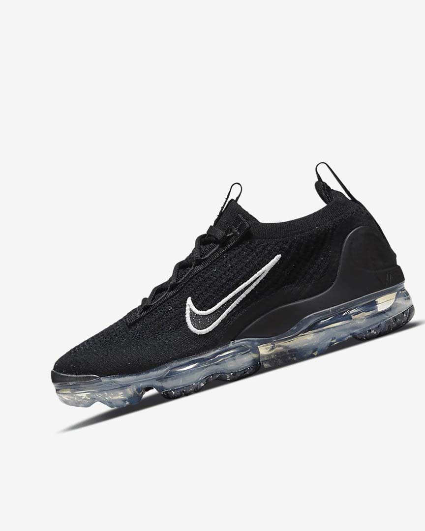 Nike Air VaporMax 2021 FK Joggesko Dame Svarte Metal Sølv Hvite | NO4626