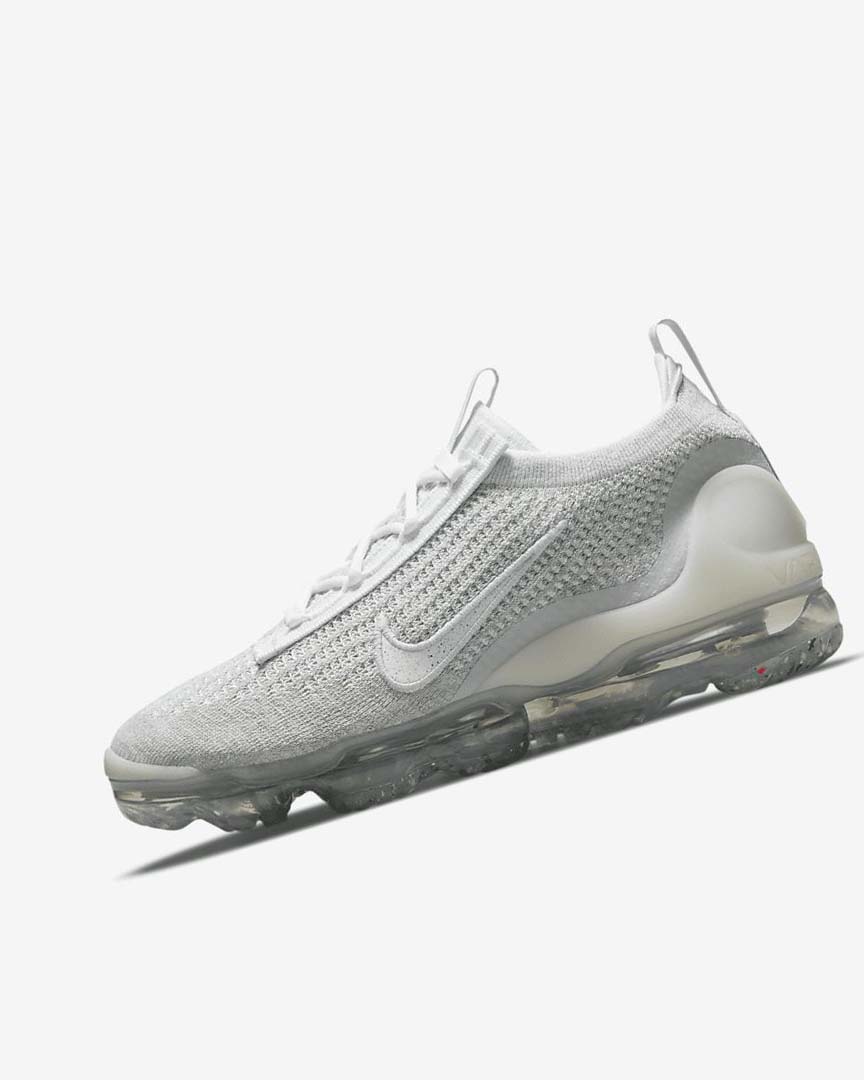 Nike Air VaporMax 2021 FK Joggesko Dame Hvite Platina Metal Sølv Hvite | NO4646