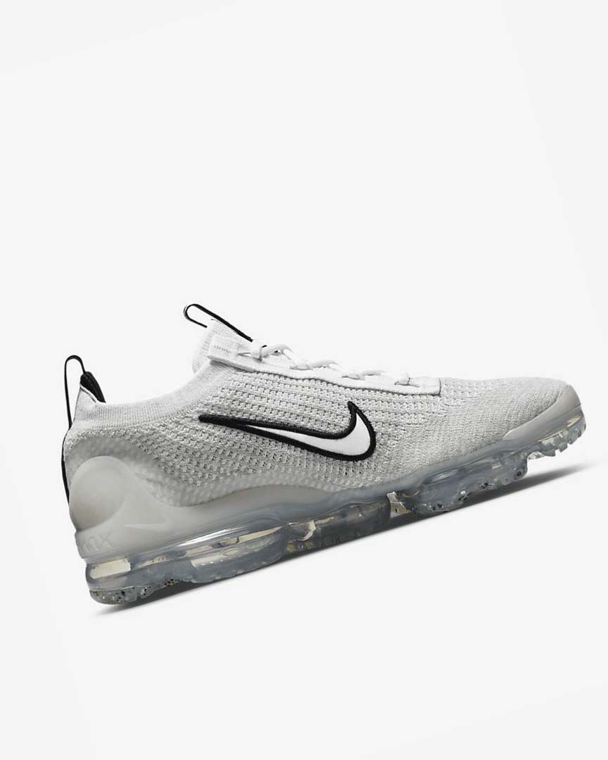 Nike Air VaporMax 2021 FK Joggesko Herre Hvite Svarte Metal Sølv Hvite | NO2376