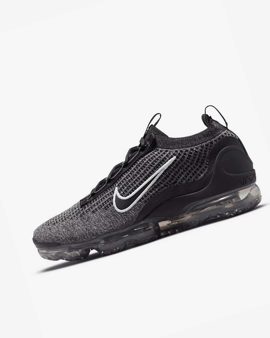 Nike Air VaporMax 2021 FK Joggesko Herre Svarte Hvite Mørke Grå Svarte | NO5073