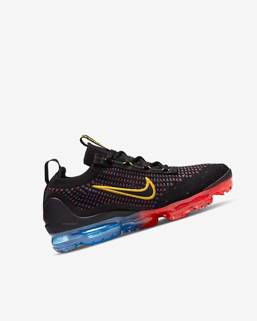 Nike Air VaporMax 2021 FK Joggesko Jente Svarte Blå Lyse Rød Gull | NO1109