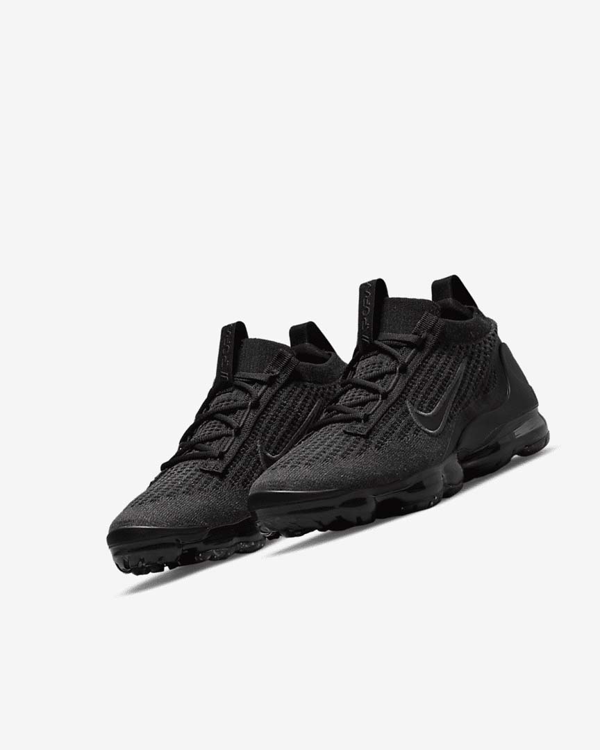 Nike Air VaporMax 2021 FK Joggesko Jente Svarte Svarte Mørke Grå Svarte | NO5247