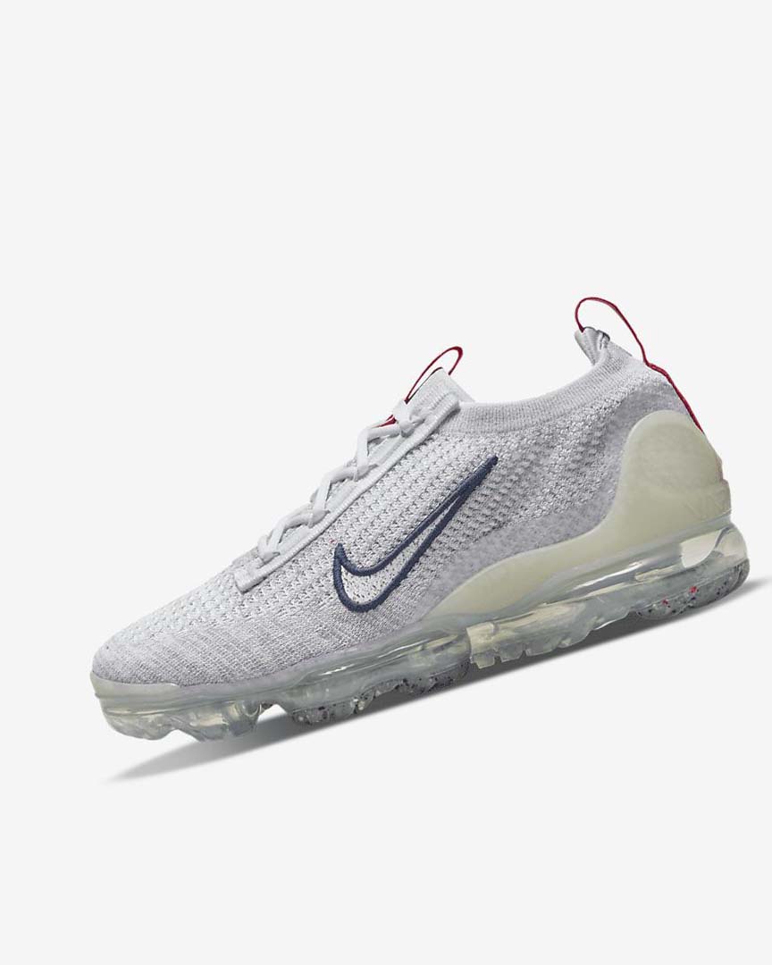 Nike Air VaporMax 2021 Flyknit Joggesko Dame Marineblå Hvite | NO2804