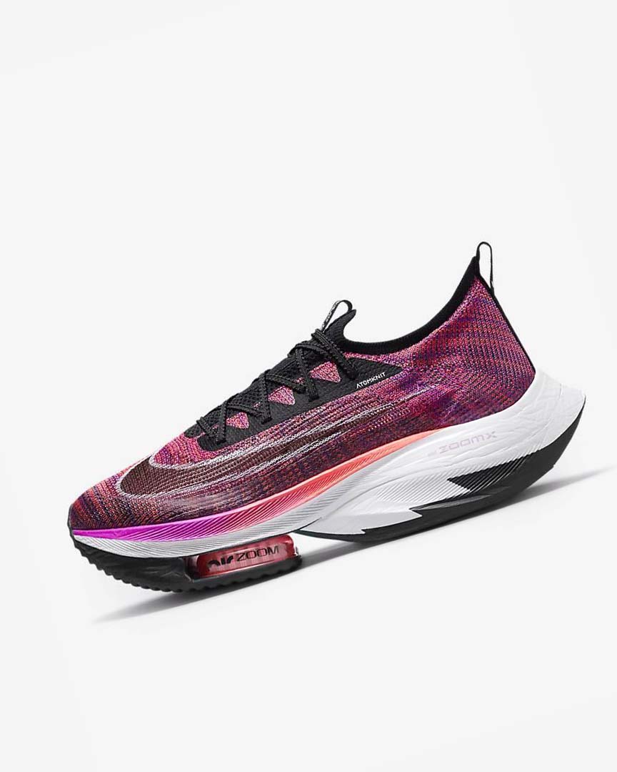 Nike Air Zoom Alphafly NEXT% Flyknit Løpesko Vei Herre Lilla Rød Svarte Svarte | NO2530