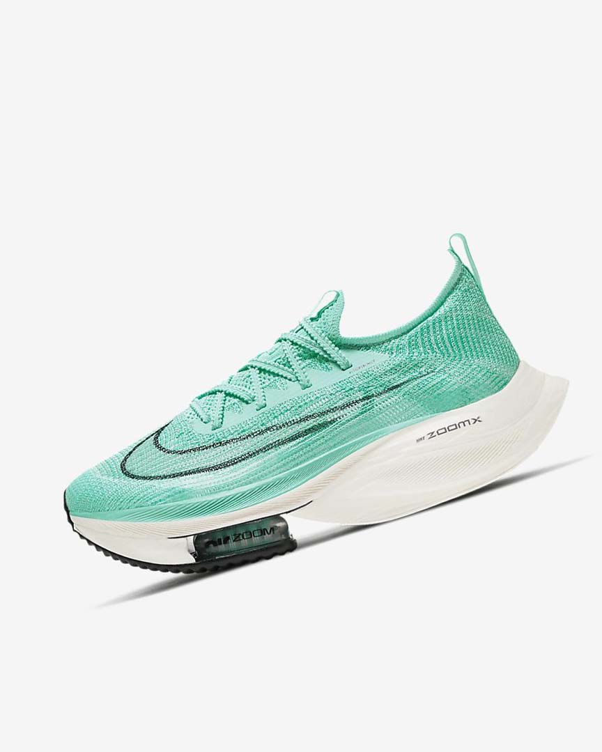 Nike Air Zoom Alphafly NEXT% Flyknit Løpesko Vei Dame Turkis Svarte Lyse Turkis Hvite | NO2896