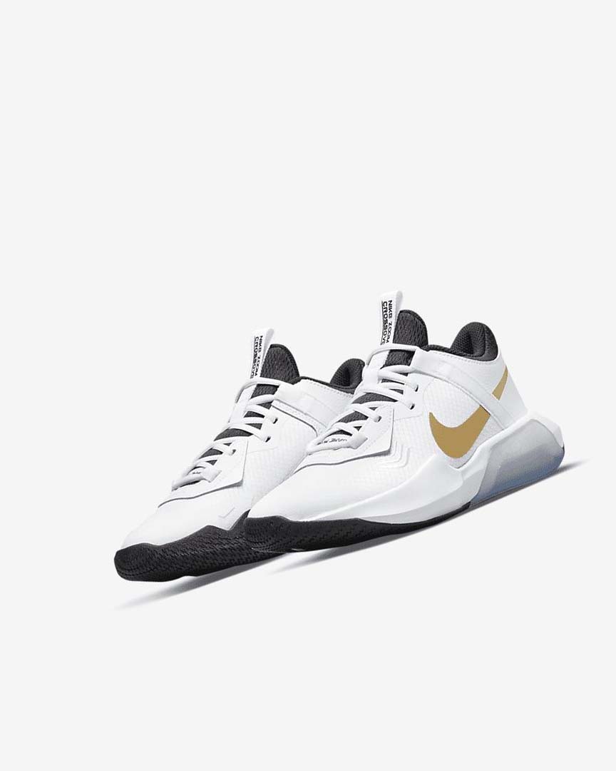 Nike Air Zoom Crossover Basketsko Gutt Hvite Svarte Metal Gull | NO5180