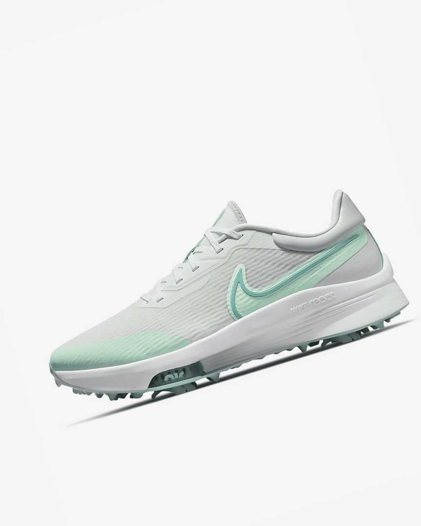 Nike Air Zoom Infinity Tour NEXT% Golfsko Herre Hvite Mint Platina Turkis | NO2288