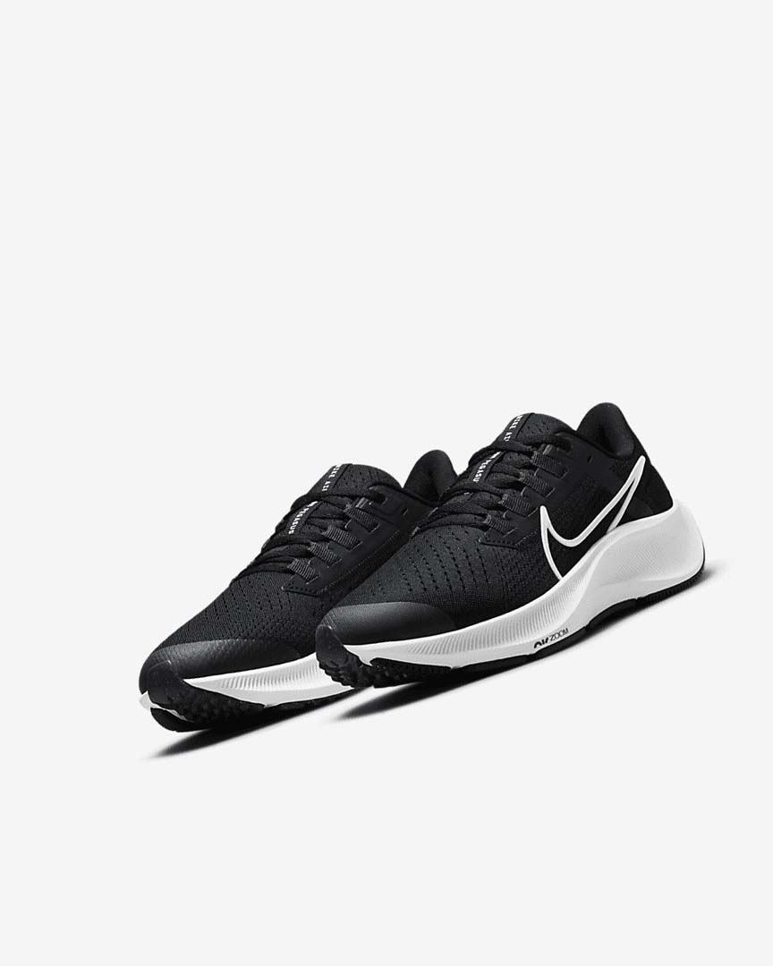 Nike Air Zoom Pegasus 38 Løpesko Vei Jente Svarte Mørke Grå Hvite | NO4823