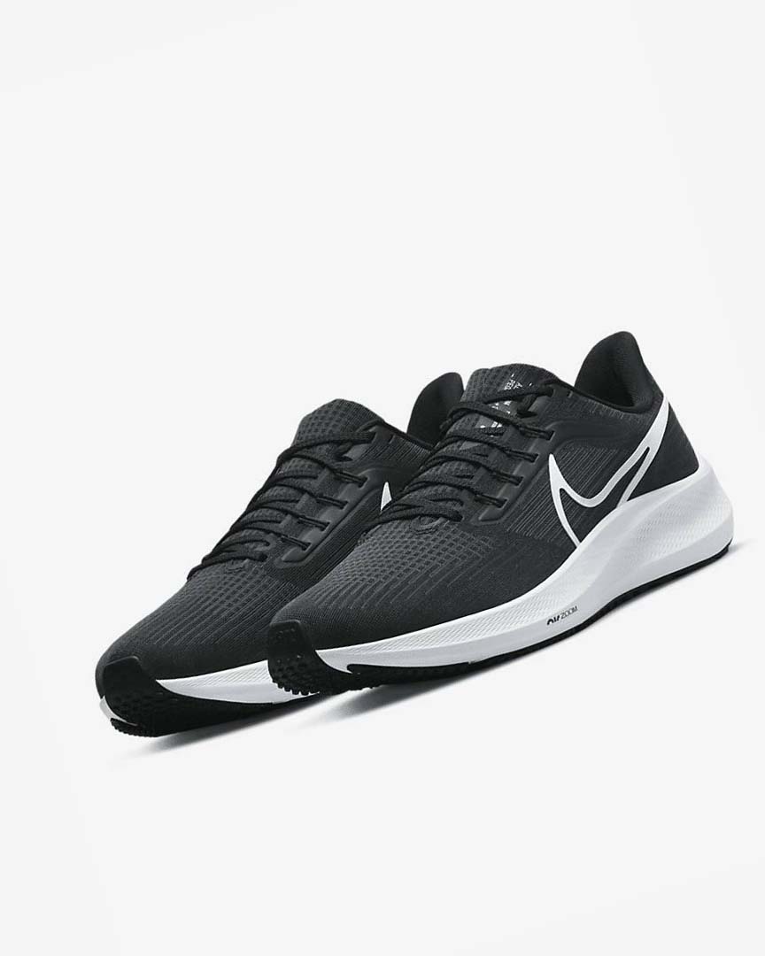 Nike Air Zoom Pegasus 39 Løpesko Vei Herre Svarte Mørke Grå Hvite | NO3177