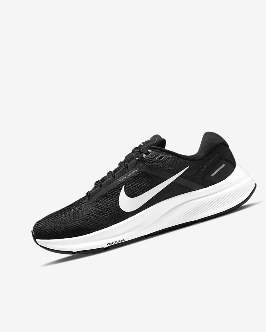 Nike Air Zoom Structure 24 Løpesko Vei Dame Svarte Hvite | NO2289