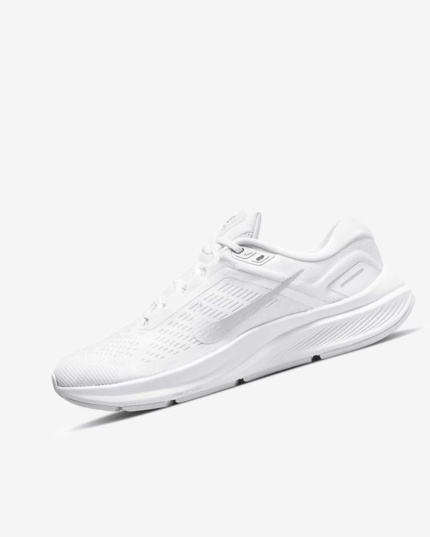 Nike Air Zoom Structure 24 Løpesko Vei Dame Hvite Platina Platina Metal Sølv | NO2669