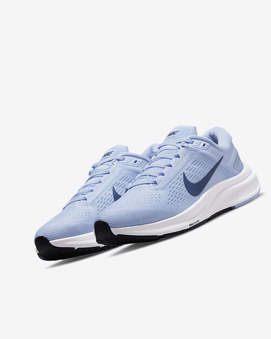 Nike Air Zoom Structure 24 Løpesko Vei Dame Lyse Blå Hvite Marineblå Marineblå | NO4606