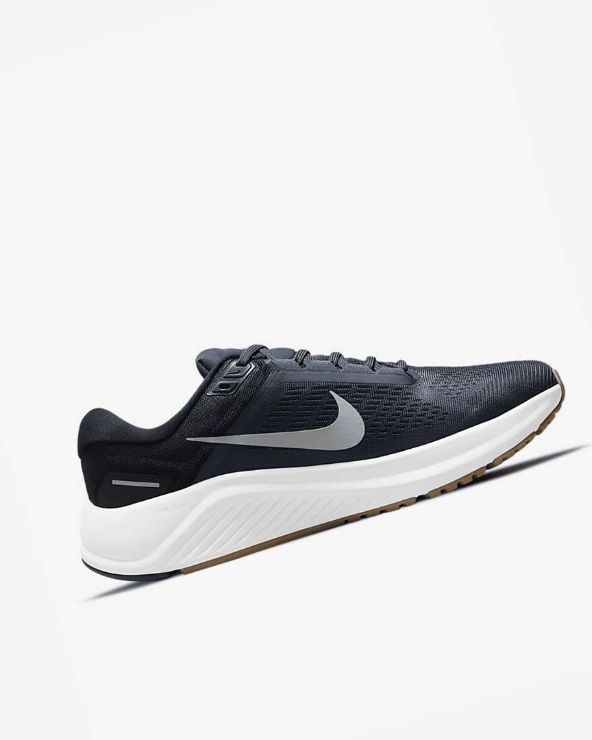 Nike Air Zoom Structure 24 Løpesko Vei Herre Blå Svarte Mørke Obsidian Grå | NO2590