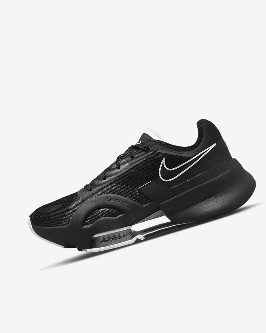 Nike Air Zoom SuperRep 3 Treningssko Dame Svarte Svarte Mørke Grå Hvite | NO4612