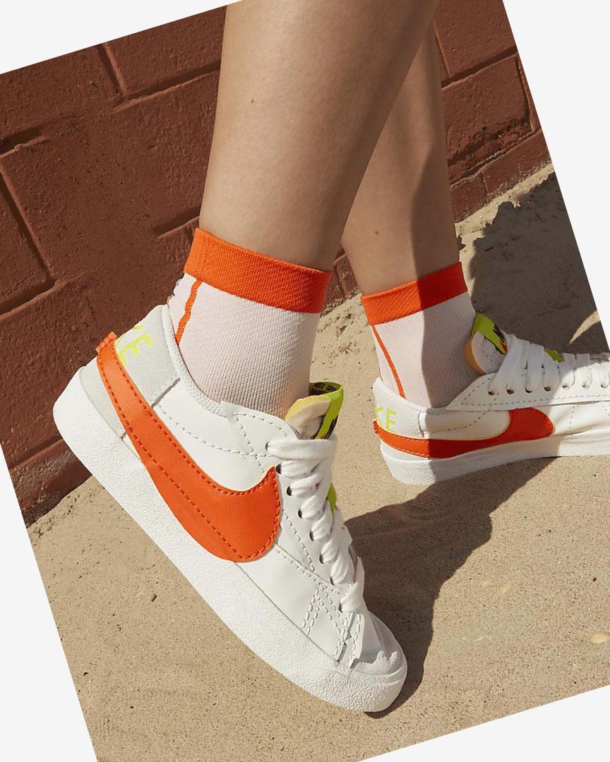 Nike Blazer Low '77 Jumbo Joggesko Dame Grønn Oransje | NO3135