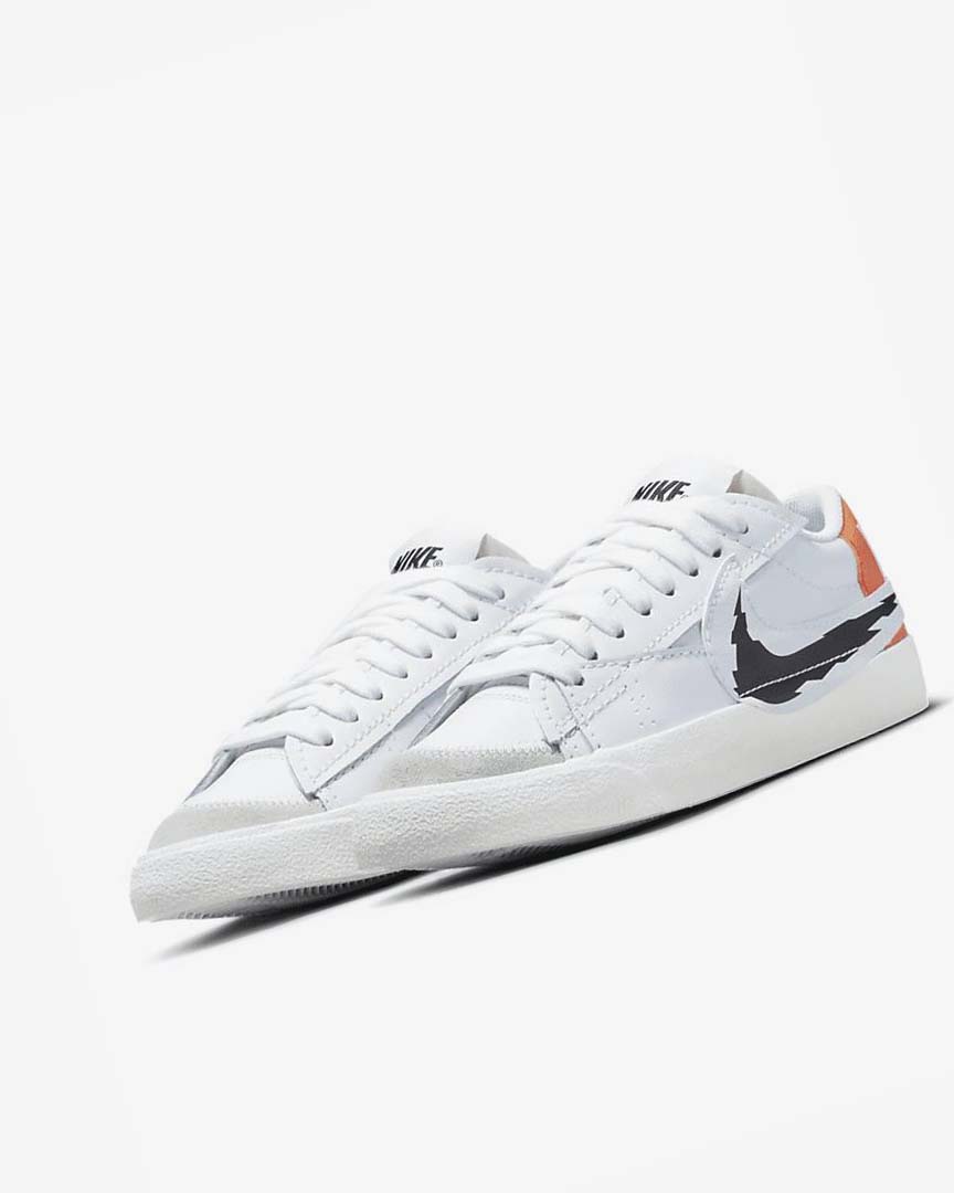 Nike Blazer Low '77 Jumbo Joggesko Herre Hvite Hvite Oransje Svarte | NO4747