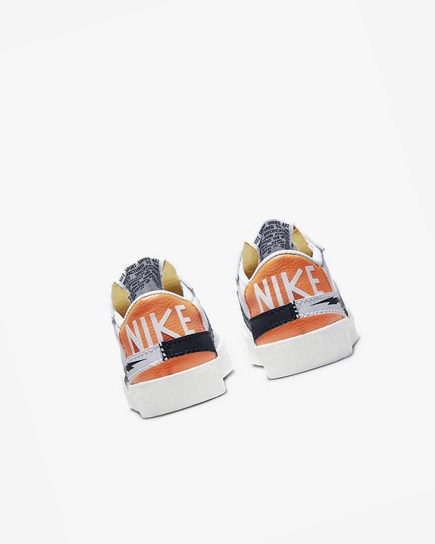 Nike Blazer Low '77 Jumbo Joggesko Herre Hvite Hvite Oransje Svarte | NO4747